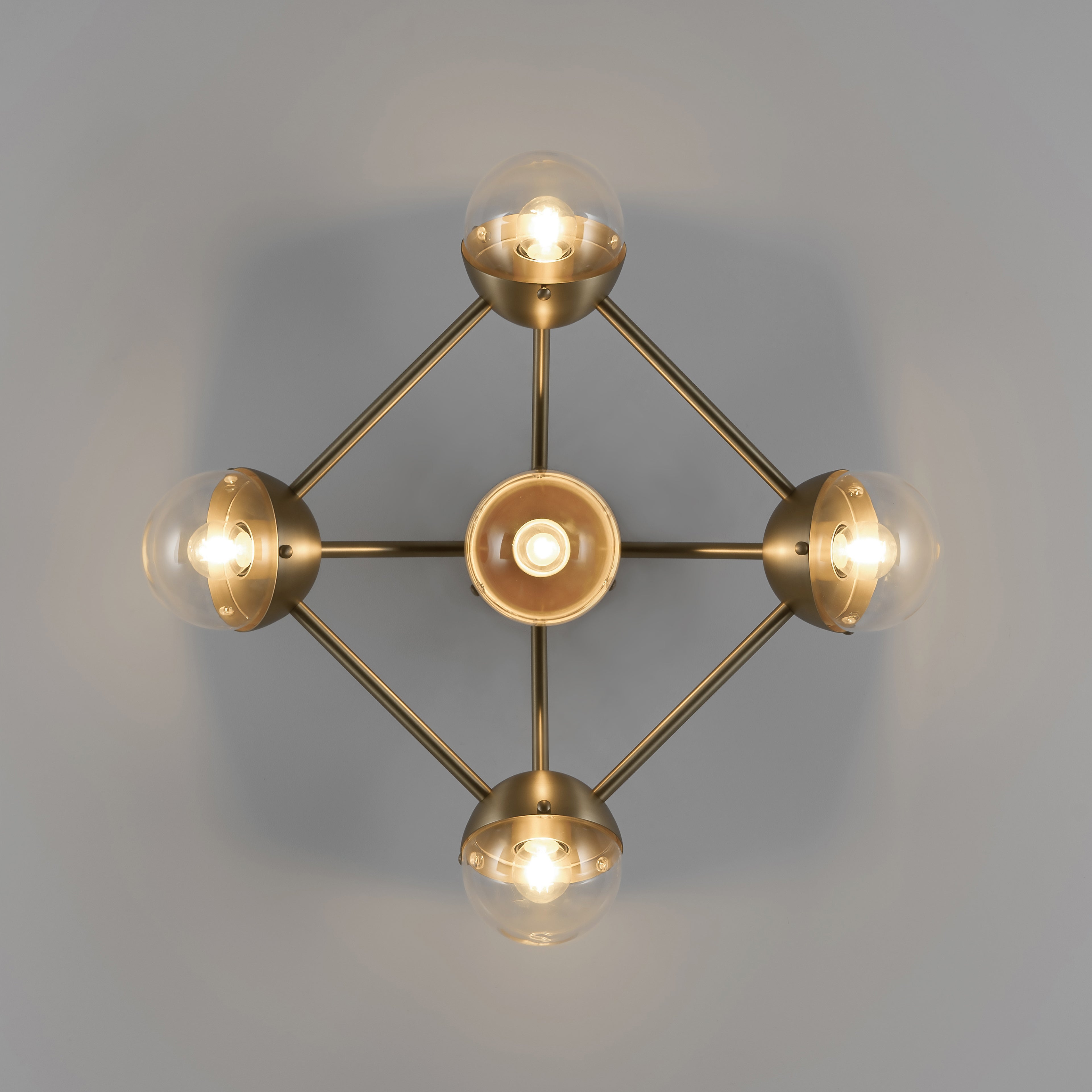 Schwung Molecule 5 Transparent Wall Light